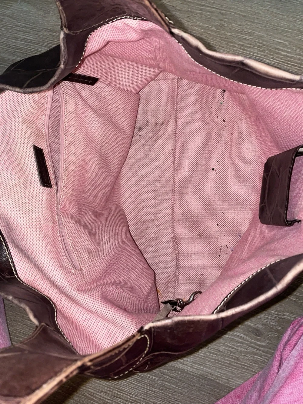 Dooney & Bourke Pink Woven Interior Tote Lining